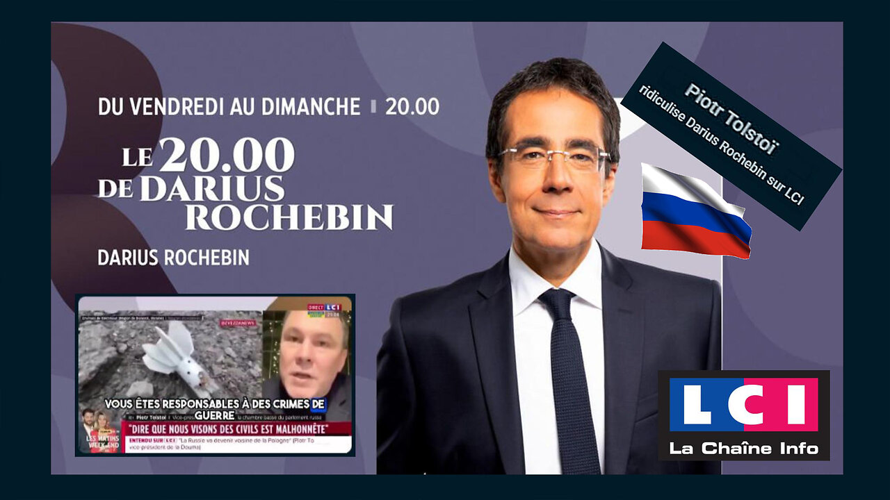 Darius ROCHEBIN sur LCI se fait "démonter" en direct par Piotr TOLSTOÏ (Hd 720)