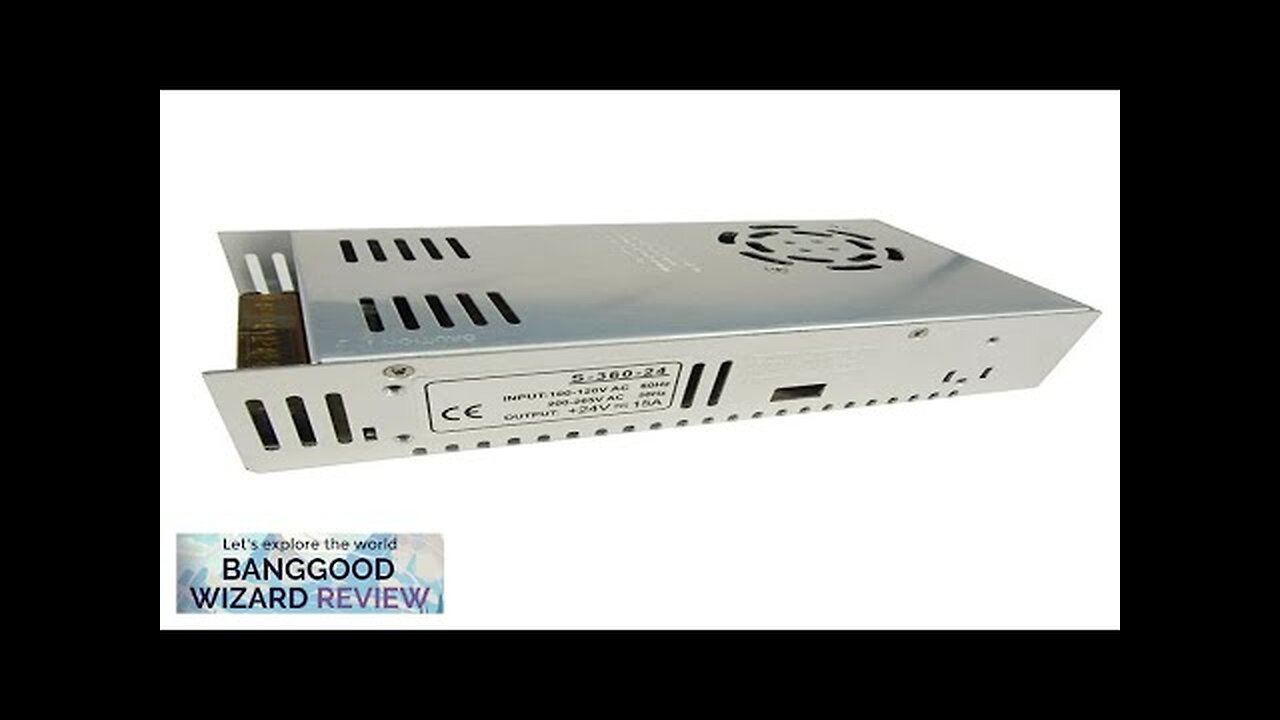 24V 15A 360W Switching Power Supply Converter AC 100-240V to DC 24V Review