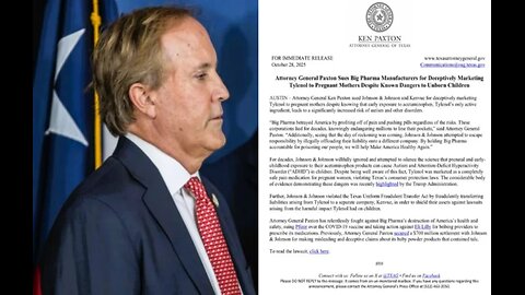 BOOM!!! WIELKIE FARMACJE PRZED SĄDEM – PROKURATOR GENERALNY TEKSAS POZWAŁ JOHNSON & JOHNSON:...