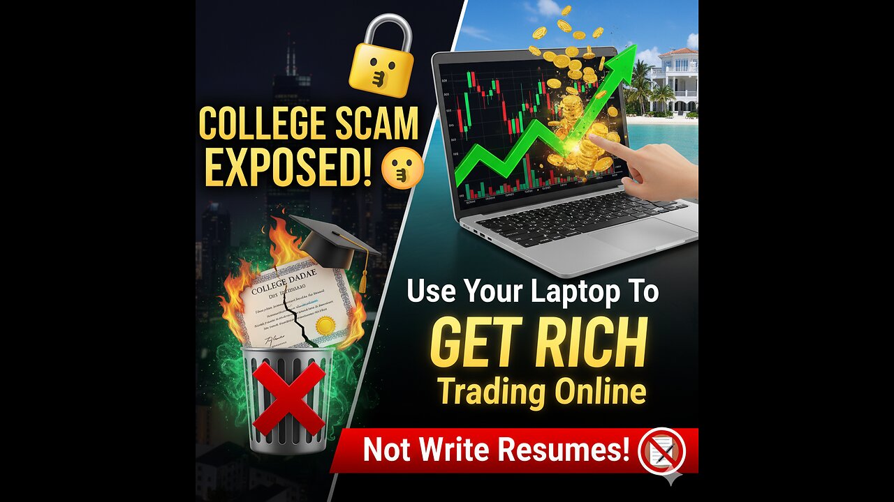 COLLEGE SCAM EXPOSED! 🤫 Use Your Laptop To GET RICH Trading Online, Not Write Resumes!
