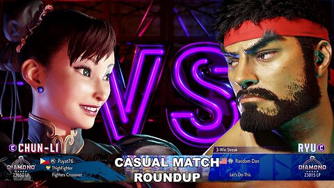 Kuya Kalbo SF6 Casual Match Roundup. Chun Li 4 star Diamond Rank [Hori Fight Stick]