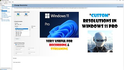 How To Create & Set Custom Resolutions In Windows 11 (Pro & Home) #4K #1440p #1080p #howto