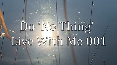 Do ‘No Thing’ Live With Me 001 #meditationshorts #mindfulness