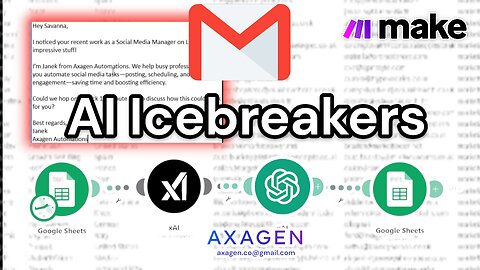 Write Cold Emails & Icebreakers with AI (Using Make.com + Google Sheets)