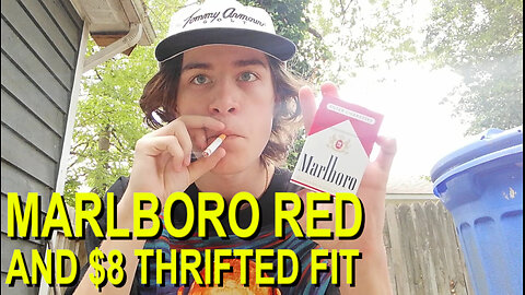 Smoking a Marlboro Red Cigarette + $8 Thrifted Outfit
