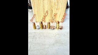 9mm vs 10mm vs 45 ACP vs .40 S&W: Penetration Test!