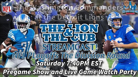 TONIGHT!! PLAYOFFS!! - The Division Round - Saturday Night 7:40 PM - Washington Commanders at Detroit Lions