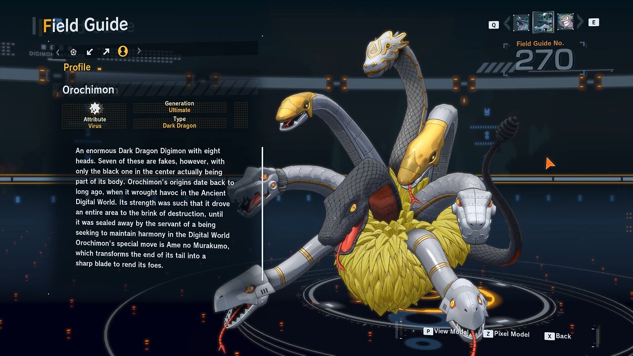 orochimon all digivolution/de-digivolution/profile Digimon Story Time Stranger