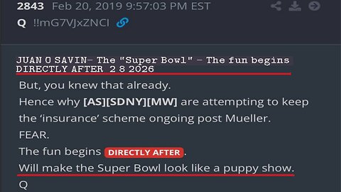 JUAN O SAVIN- The "Super Bowl" - The fun begins DIRECTLY AFTER 2 8 2026