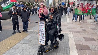 National March for Palestine, St Mary Street Cardiff Wales