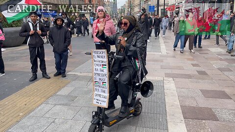National March for Palestine, St Mary Street Cardiff Wales