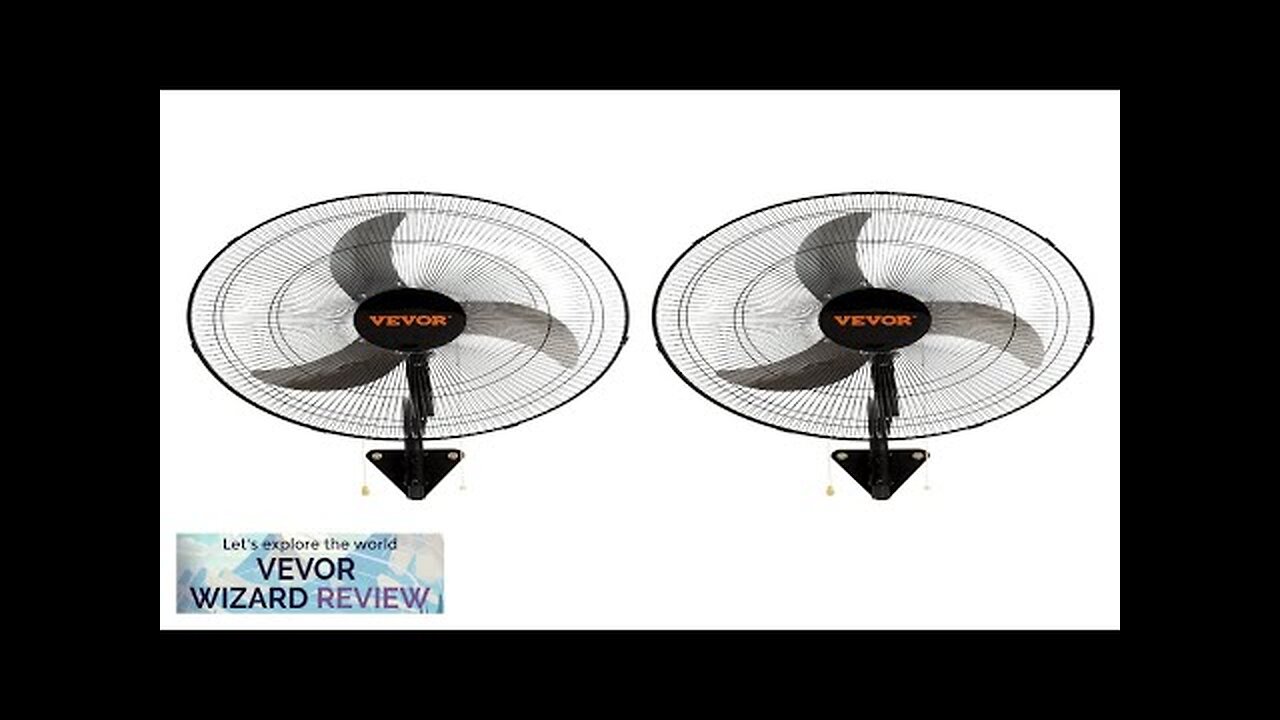 VEVOR Wall Mount Fan 2 PCS 20 inch Oscillating 3-speed High Velocity Review