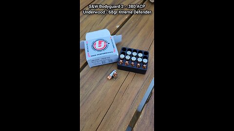 [Chrono] (.380 ACP) S&W Bodyguard 2 - Underwood Ammo 68gr Xtreme Defender