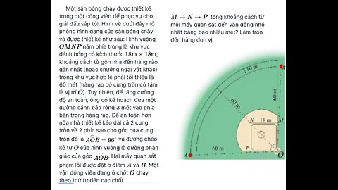 Một sân bóng chày được thiết kế trong một công viên để phục vụ cho giải đấu sắp tới.Hình vẽ dưới đây