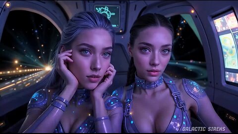 Futurist Neon Space Girls