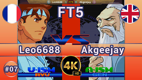 Street Fighter Alpha 3 - 🇫🇷 Leo6688 vs Akgeejay 🇬🇧 FT5 / 4K 60 FPS #sfa3 #sfz3 #streetfighteralpha