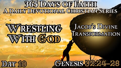 365 Days of Faith: Daily Devotional | Jacob's Wrestling! -Genesis 32:24-28 Verse of The Day & Prayer