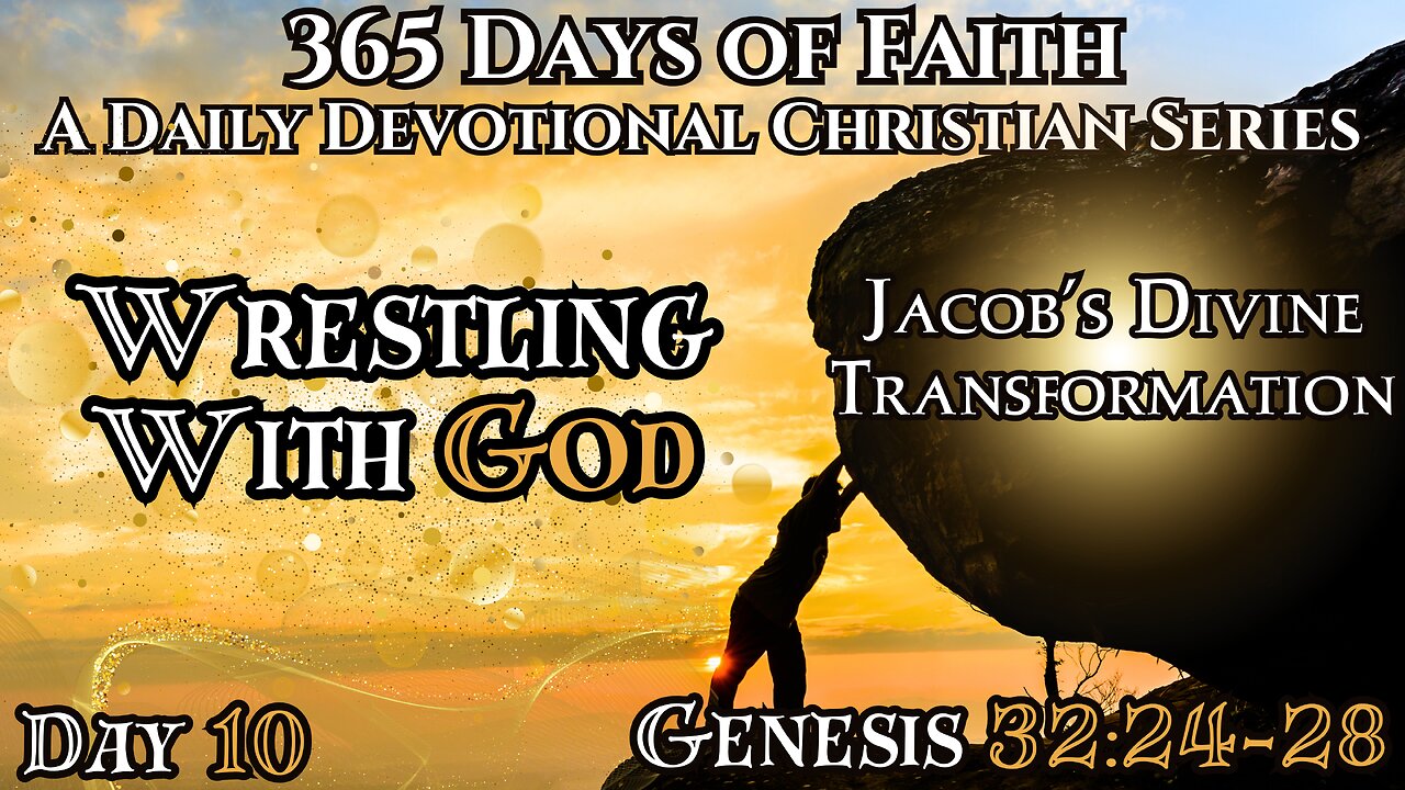 365 Days of Faith: Daily Devotional | Jacob's Wrestling! -Genesis 32:24-28 Verse of The Day & Prayer