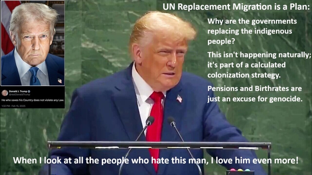 KABOOM! President Trump to UN: You Supposed to Stop Invasions not create them. UN Replacement Migration is a Plan.