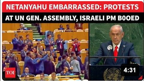 Netanyahu HUMILIATED At UNGA; Israeli PM BOOED, Leaders Stage WALKOUT, His Speech Delayed 