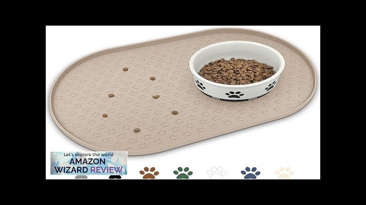 KPWACD Dog Food Mat Anti-Slip Dog Bowl Mats for Food and Water Review