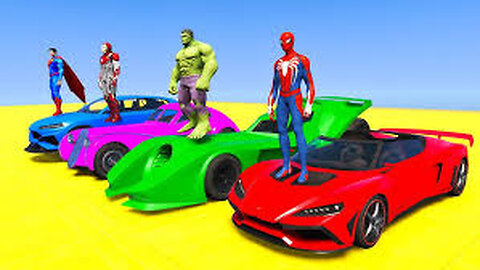 “GTA V Superhero Stunt Car Compilation – Epic Superhero Racing Action!”