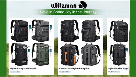 WITZMAN Carry on Travel Backpack for Men