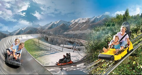 Rodelban is the most popular attraction in the Rosa Khutor resort