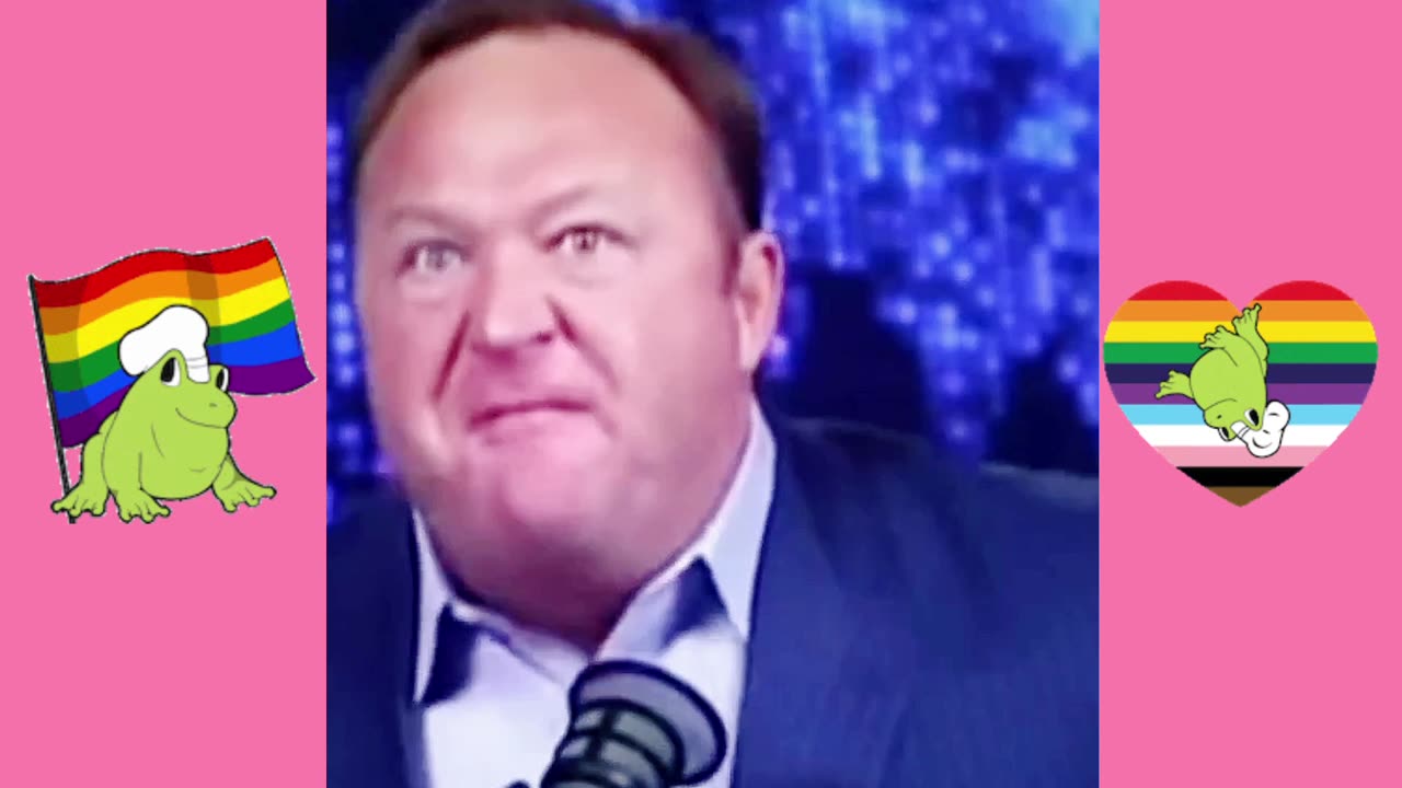 😂 Alex Jones and gay frogs 🌈🐸