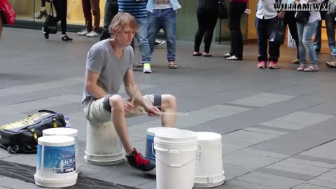 Street Drummer in Sydney, Australia