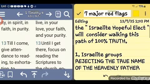 7 red flags 🚩 the "Israelite Hopeful Elect" will consider in pursuing 100% TRUTH - GMS