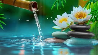 Relaxing Piano Music with Water Sounds, Deep Sleeping Music, Meditation Music, Bamboo, Calming Music