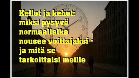 Kellot ja kehot - miksi pysyvä normaaliaika on parempi kuin pysyvä kesäaika