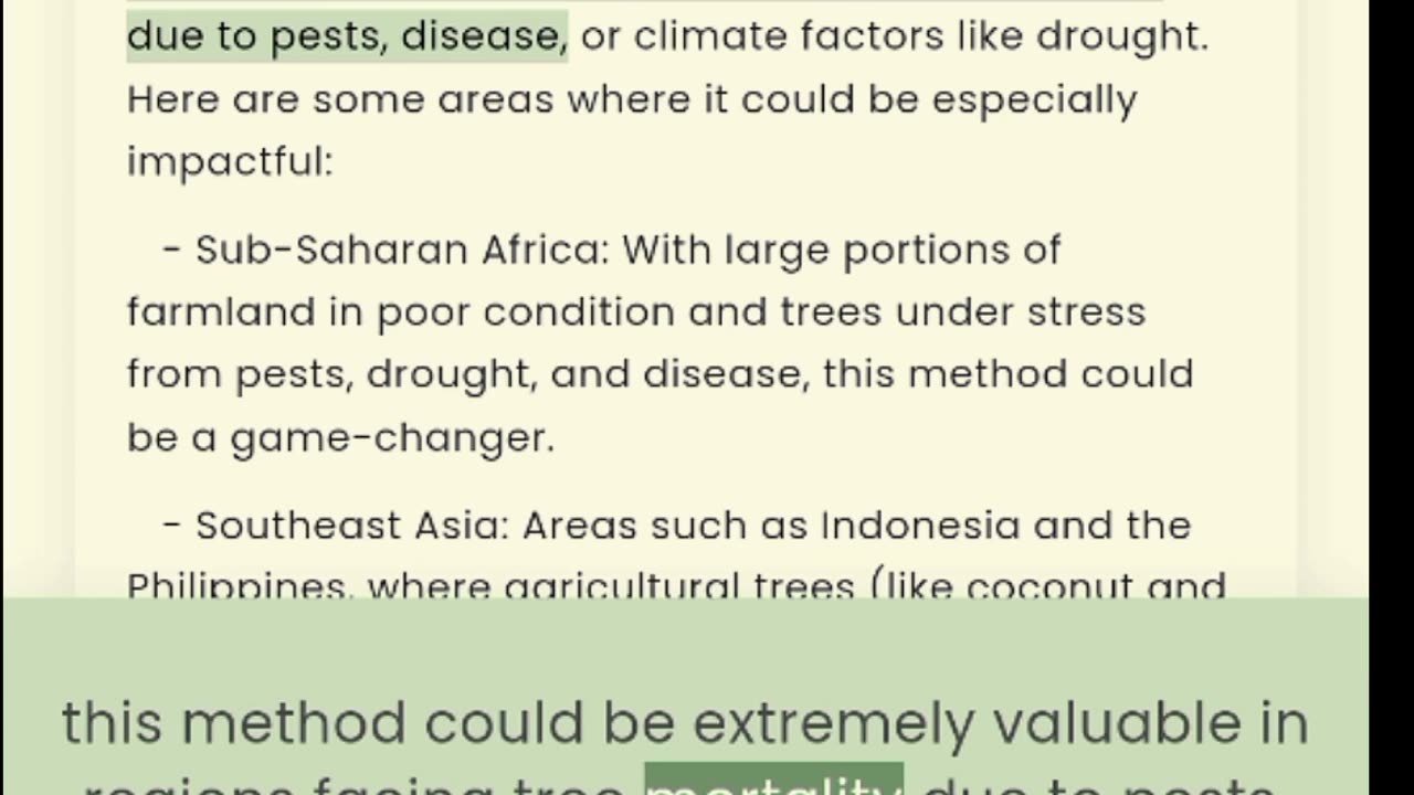 AI suggested that many third-world fruit farmers need my method.