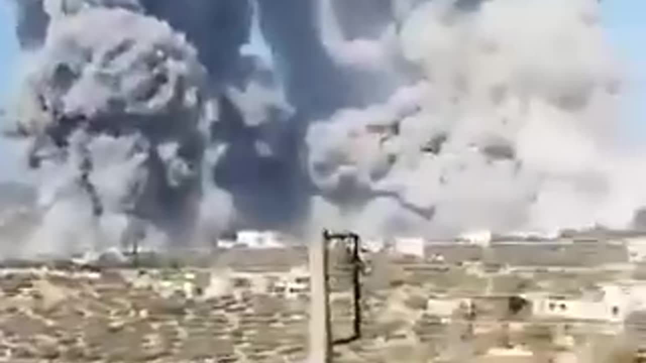A massive explosion has been reported today at a weapons depot in Idlib, Syria.