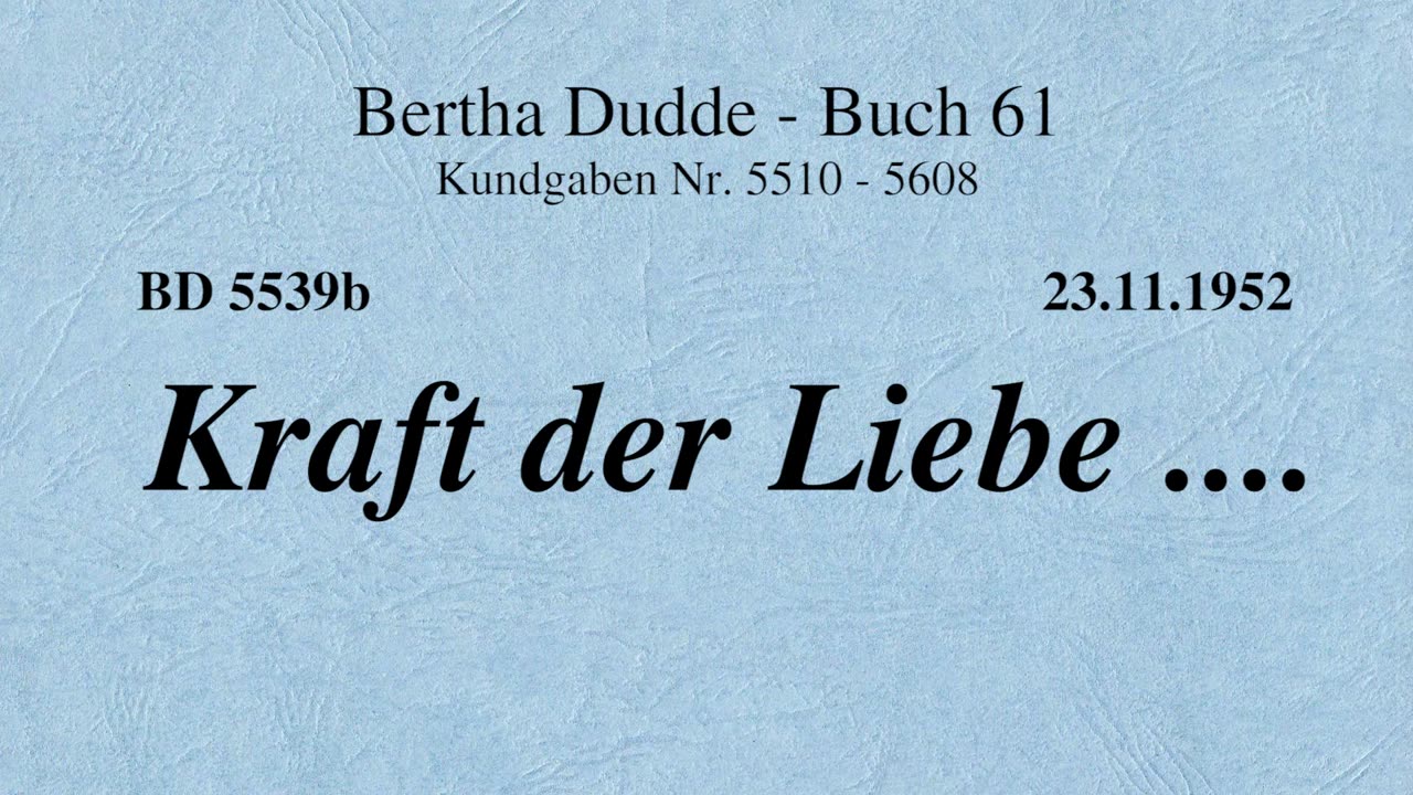 BD 5539b - KRAFT DER LIEBE ....