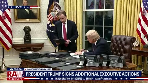 Hundreds - President Trump signs additional executive orders in Oval Office