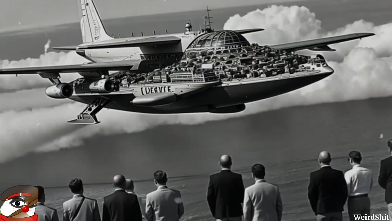 SCI-FI-1950s FLYING CITIES..AEROCRUISE AIRLINES & PARALLEL DIMENSION