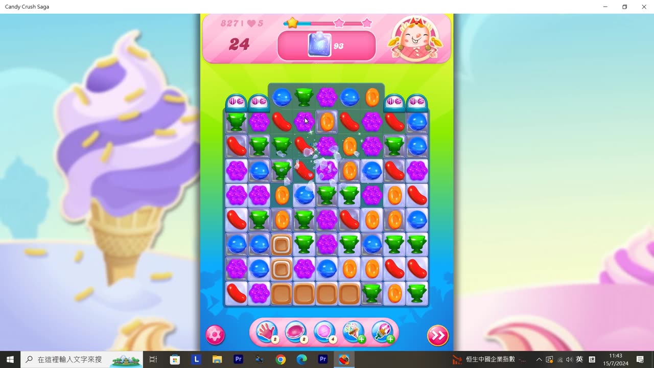 Candy Crush Saga Record (Level 827)