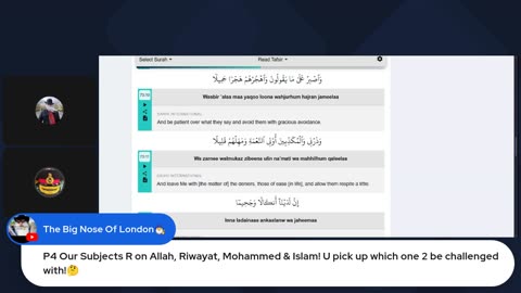 P4 Our Subjects R on Allah, Riwayat, Mohammed & Islam! U pick up which one 2 be challenged with!🤔