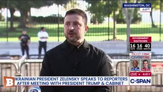 MOMENTS AGO: President Zelensky of Ukraine News Conference Following Meeting with President Trump...