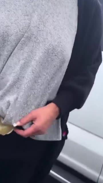 Dirty jewess witch dumps a urine bag on a man just for his pro-Palestine car sticker