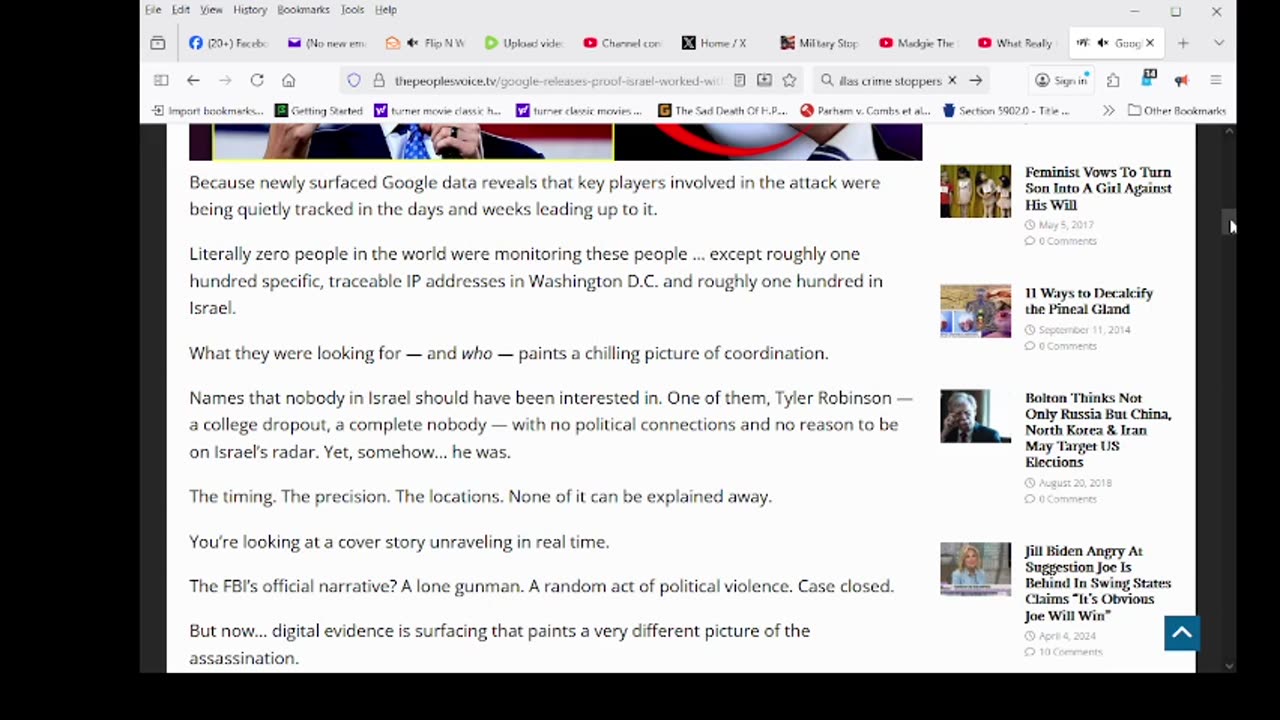 Google Releases Proof Israel Worked With TPUSA To Assassinate Charlie Kirk
