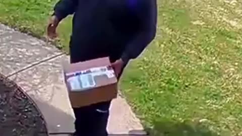 Delivery Men being chased by dogs