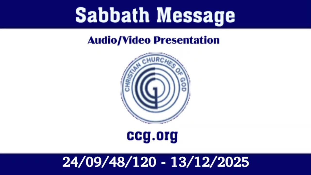 Sabbath Message (Audio) for 24/09/48/120 - 13/12/2025