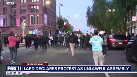 2-3-25 Anti-ICE DAY 3 protests in LA extends into the night on "A Day Without Immigrants"