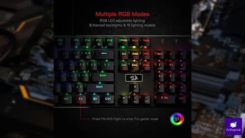 Redragon K556 RGB LED Backlit Wired Mechanical Gaming Keyboard