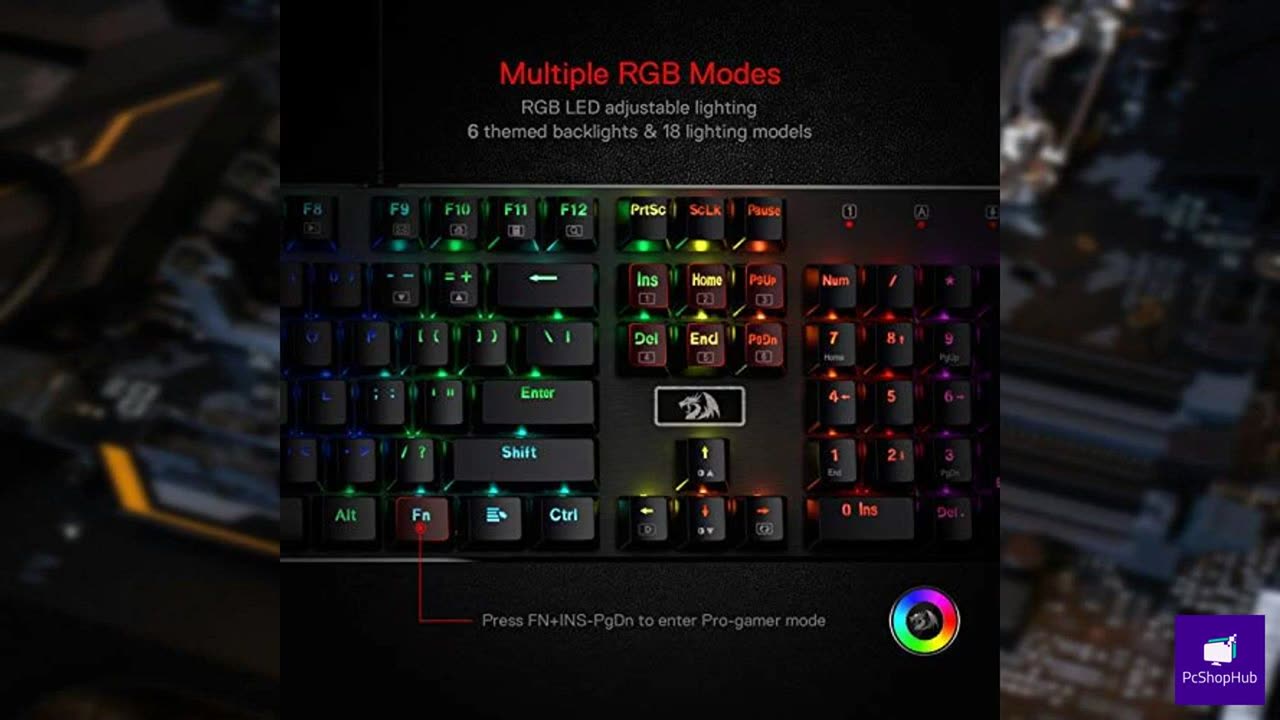 Redragon K556 RGB LED Backlit Wired Mechanical Gaming Keyboard