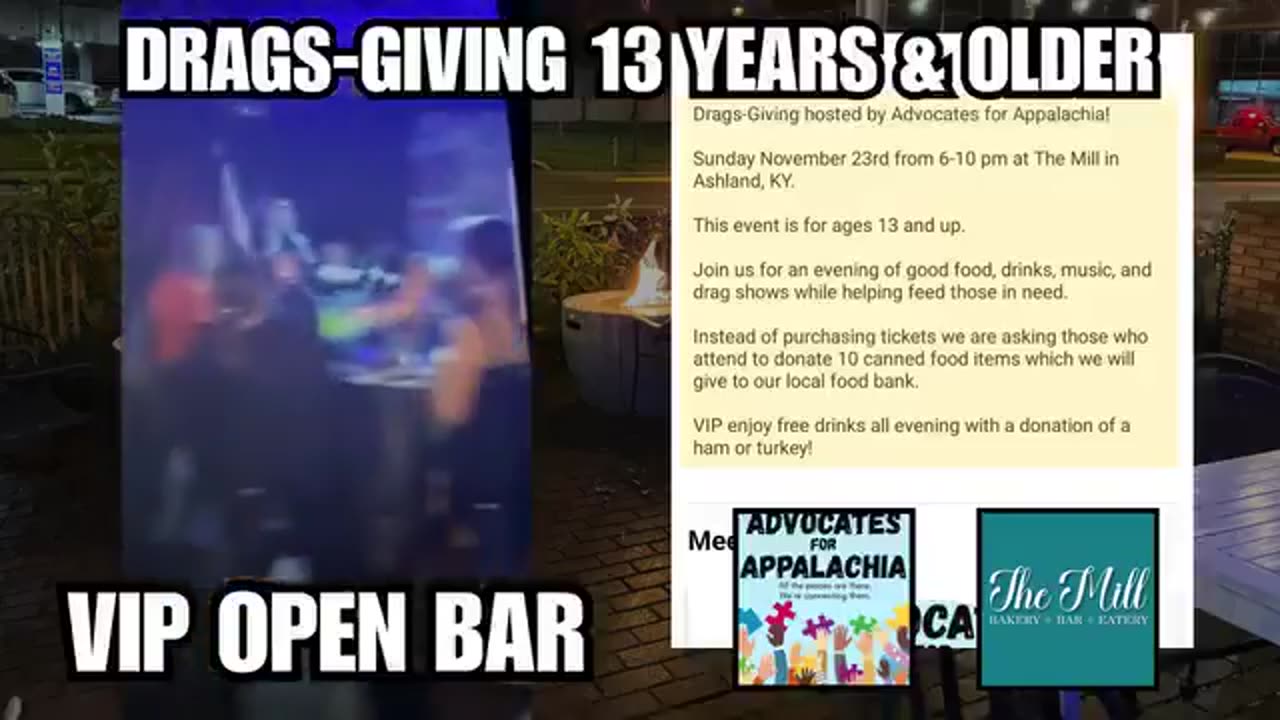 Bar in Ashland, KY, hosted a “Drags-Giving” where grown men dressed as women