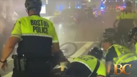 Four officers injured, 13 arrested at pro-Palestinian rally in Boston